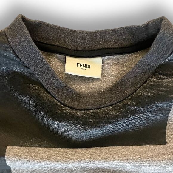 FENDI Double FF Motif Grey & Black Sweater
|Size: Youth 12A| - Picture 7 of 12